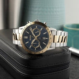 Hugo Boss Allure Chronograph Blue Dial Two Tone Steel Strap Watch for Men - 1514163 Authentic Buy Shop Now