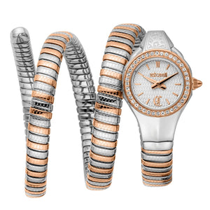 Just Cavalli Vita White Dial Two Tone Steel Strap Watch for Women - JC1L355M0065 Authentic Buy Shop Now
