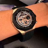 Maserati Stile Skeleton Chronograph Black Dial Black Silicone Strap Watch for Men - R8871642003 Authentic Buy Shop Now