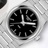 Tissot PRX Quartz Diamonds Black Dial Silver Steel Strap Watch for Women - T137.010.11.056.00 Authentic Buy Shop Now