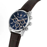 Maserati Attraction Limited Edition Chronograph Blue Dial Brown Leather Strap Watch for Men - R8851151003 Authentic Buy Shop Now