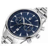 Maserati Tradizione Chronograph Blue Dial Silver Steel Strap Watch for Men - R8873646005 Authentic Buy Shop Now