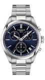 Tissot PR 100 Chronograph Blue Dial Silver Steel Strap Watch for Men - T150.417.11.041.00 Authentic Buy Shop Now
