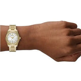 Emporio Armani Federica Mother of Pearl White Dial Gold Steel Strap Watch for Women - AR11657 Buy Now By Emporio Armani