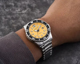 Citizen Mechanical Automatic Yellow Dial Silver Steel Strap Watch for Men - NJ0170-83Z Buy Now By Citizen