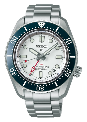 Seiko Prospex 1968 Heritage Diver's GMT 60th Anniversary White Dial Silver Steel Strap Watch for Men - SPB519J1 Authentic Buy Shop Now