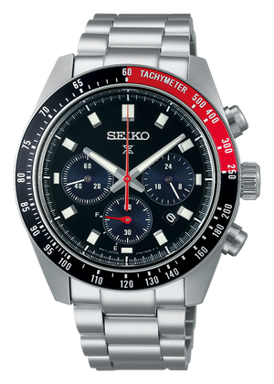 Seiko Prospex Speedtimer Solar Chronograph Black Dial Silver Steel Strap Watch for Men - SSC915 Buy Now By Seiko