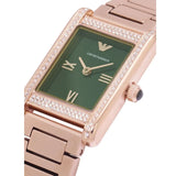 Emporio Armani Genni Green Dial Rose Gold Steel Strap Watch for Women - AR11641 Buy Now By Emporio Armani