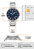 Emporio Armani World Explorer Chronograph Blue Dial Silver Steel Strap Watch for Men - AR11681 Buy Now By Emporio Armani