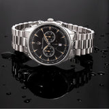 Maserati Tradizione Chronograph Black Dial Silver Steel Strap Watch for Men - R8873646004 Authentic Buy Shop Now