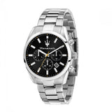 Maserati Attrazione Chronograph Black Dial Silver Steel Strap Watch for Men - R8853151010 Authentic Buy Shop Now