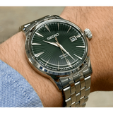 Seiko Presage Cocktail Time Automatic Green Dial Silver Steel Strap Watch for Men - SRPE15J1 Authentic Buy Shop Now