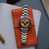 Seiko Prospex Solar Chronograph 1969 Re-interpretation Orange Dial Silver Steel Strap Watch for Men - SSC947 Buy Now By Seiko