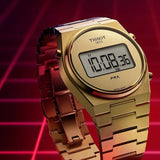 Tissot PRX Digital Quartz Gold Dial Gold Steel Strap Watch for Men - T137.463.33.020.00 Buy Now By Tissot