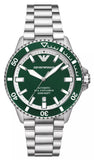 Emporio Armani Sea Explorer Green Dial Silver Steel Strap Watch for Men - AR60080 Buy Now By Emporio Armani