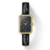 Tissot SRV Black Mother of Pearl Dial Black Leather Strap Watch for Women - T160.110.36.126.00 Authentic Buy Shop Now