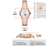 Emporio Armani Mia Meccanico Mother of Pearl Dial Rose Gold Steel Strap Watch for Women - AR60072 Buy Now By Emporio Armani