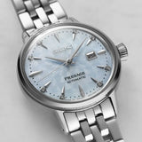 Seiko Presage Cocktail Time Automatic Skydiving Diamonds Blue Dial Silver Steel Strap Watch for Women - SRE007J1 Authentic Buy Shop Now