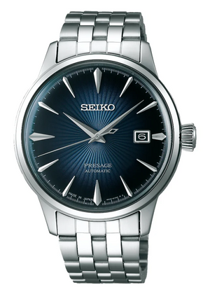 Seiko Presage Cocktail Time Automatic Blue Dial Silver Steel Strap Watch for Men - SRPB41J1 Authentic Buy Shop Now