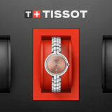 Tissot T-Lady Flamingo Diamonds Pink Dial Silver Steel Strap Watch for Women - T094.210.11.336.00 Authentic Buy Shop Now