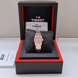 Tissot PRX Diamonds Rose Gold Dial Rose Gold Steel Strap Watch for Women - T137.010.33.506.00 Authentic Buy Shop Now