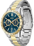 Hugo Boss Allure Chronograph Blue Dial Two Tone Steel Strap Watch for Men - 1514163 Authentic Buy Shop Now