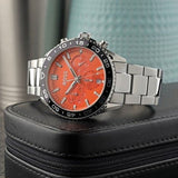 Hugo Boss Runner 3H Orange Dial Silver Steel Strap Watch for Men - 1514206 Buy Now By Hugo Boss