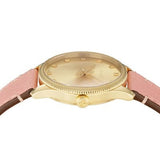 Gucci G Timeless Gold Dial Pink Leather Strap Watch for Women - YA1265041 Authentic Buy Shop Now