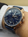 Maserati Sorpasso Chronograph Blue Dial Blue Leather Strap Watch for Men - R8871624009 Authentic Buy Shop Now
