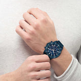 Hugo Boss Admiral Chronograph Blue Dial Blue Nylon Strap Watch for Men - 1513919 Authentic Buy Shop Now