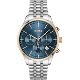 Hugo Boss Avery Chronograph Blue Dial Silver Steel Strap Watch for Men - 1514158 Authentic Buy Shop Now