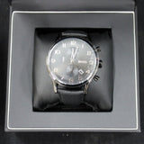 Hugo Boss Aeroliner Chronograph Black Dial Black Leather Strap Watch for Men - 1512567 Authentic Buy Shop Now