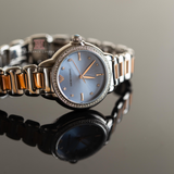 Emporio Armani Three Hand Blue Dial Two Tone Steel Strap Watch for Women - AR11597 Buy Now By Emporio Armani