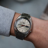 Seiko 5 Sports SNXS Series Automatic Beige Dial Silver Steel Strap Watch for Men - SRPK91K1 Buy Now By Seiko