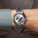 Maserati Successo Chronograph Ice Blue Dial Silver Steel Strap Watch for Men - R8873621044 Authentic Buy Shop Now