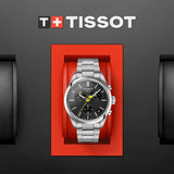 Tissot PR 100 Tour De France Chronograph Black Dial Silver Steel Strap Watch for Men - T150.417.11.051.00 Authentic Buy Shop Now