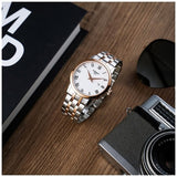Tissot T Classic Dream Quartz White Dial Two Tone Steel Strap Watch for Men - T129.410.22.013.00 Authentic Buy Shop Now