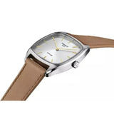 Tissot Stylist Quartz Silver Dial Brown Leather Strap Watch for Women - T159.909.16.031.00 Authentic Buy Shop Now