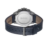 Hugo Boss Troper Chronograph Blue Dial Blue Leather Strap Watch for Men - 1514056 Authentic Buy Shop Now