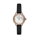 Emporio Armani Mia Mother of Pearl Dial Black Leather Strap Watch for Women - AR11598 Buy Now By Emporio Armani