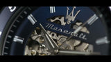 Maserati SFIDA Skeleton Automatic Blue Dial Silver Steel Strap Watch for Men - R8823140011 Authentic Buy Shop Now