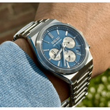 Seiko Conceptual Chronograph Blue Dial Silver Steel Strap Watch for Men- SSB453P1 Authentic Buy Shop Now