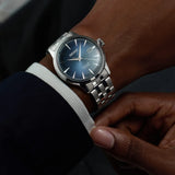 Seiko Presage Cocktail Time Automatic Blue Dial Silver Steel Strap Watch for Men - SRPB41J1 Authentic Buy Shop Now