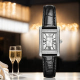 Emporio Armani Two Hand Crystals Silver Dial Black Leather Strap Watch for Women - AR11623 Buy Now By Emporio Armani