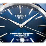 Tissot Chemin des Tourelles Automatic Powermatic 80 Blue Dial Brown Leather Strap Watch for Men - T139.407.16.041.00 Authentic Buy Shop Now