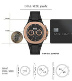 Hugo Boss Taper Chronograph Black Dial Black Leather Strap Watch for Men - 1514089 Authentic Buy Shop Now
