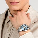 Maserati Successo Chronograph Ice Blue Dial Silver Steel Strap Watch for Men - R8873621044 Authentic Buy Shop Now