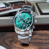 Maserati Attrazione Chronograph Green Dial Silver Steel Strap Watch for Men - R8853151011 Authentic Buy Shop Now