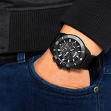 Hugo Boss Admiral Chronograph Black Dial Black Nylon Strap Watch for Men - 1513918 Authentic Buy Shop Now