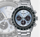 Seiko Prospex Speedtimer 41.4 Solar Chronograph Blue Dial Silver Steel Strap Watch for Men - SSC935 Buy Now By Seiko
